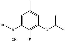 2-Fluoro-3-isopropoxy-5-methylphenylboronic acid 结构式