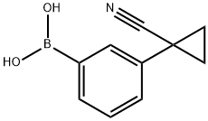 3-(1-Cyanocyclopropyl)phenylboronic acid 结构式