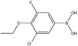 3-Chloro-4-ethoxy-5-fluorophenylboronic acid 结构式