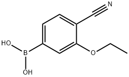 (4-氰基-3-乙氧基苯基)硼酸 结构式