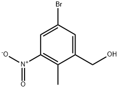 (5-溴-2-甲基-3-硝基苯基)甲醇 结构式