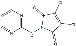 3,4-Dichloro-1-(pyrimidin-2-ylamino)-2,5-dihydro-1H-pyrrole-2,5-dione 结构式