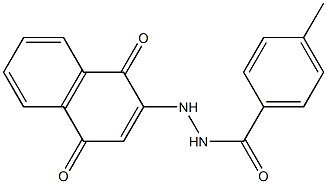 N'-(1,4-Dioxo-1,4-dihydronaphthalen-2-yl)-4-methylbenzohydrazide 结构式