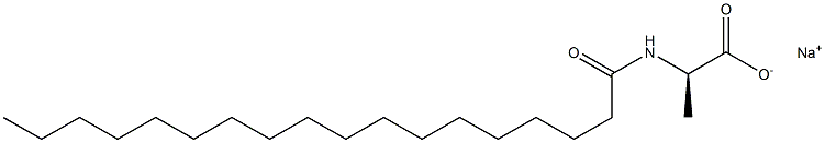 N-十八酰基-D-丙氨酸-钠盐 结构式