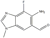 5-aMino-4-fluoro-1-Methyl-1H-benzo[d]iMidazole-6-carbaldehyde 结构式