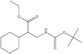 ethyl 3-(tert-butoxycarbonylaMino)-2-cyclohexylpropanoate 结构式
