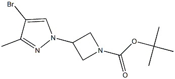 3-(4-BroMo-3-Methyl-pyrazol-1-yl)-azetidine-1-carboxylic acid tert-butyl ester 结构式