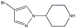 4-(4-broMo-1H-pyrazol-1-yl)piperidine 结构式