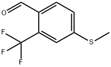 2-三氟甲基-4-甲硫基苯甲醛 结构式