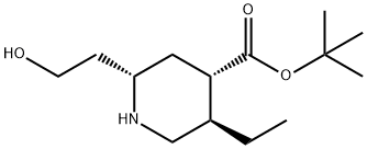 (2S,4S,5R)-2-(2-羟乙基)-5-乙基哌啶-4-甲酸叔丁酯 结构式