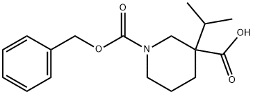 1-CBZ-3-异丙基哌啶-3-甲酸 结构式