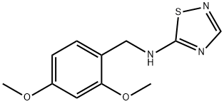 N-(2,4-二甲氧基苄基)-1,2,4-噻二唑-5-胺 结构式
