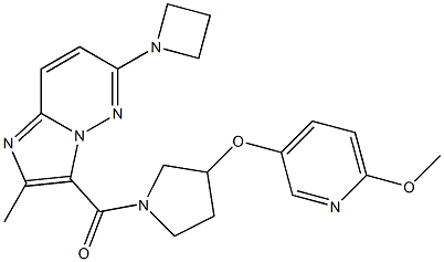 (6-(azetidin-1-yl)-2-MethyliMidazo[1,2-b]pyridazin-3-yl)(3-((6-Methoxypyridin-3-yl)oxy)pyrrolidin-1-yl)Methanone 结构式