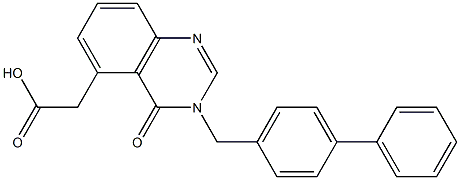 2-(3-([1,1'-biphenyl]-4-ylMethyl)-4-oxo-3,4-dihydroquinazolin-5-yl)acetic acid 结构式