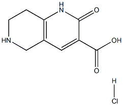 2-氧代-1,2,5,6,7,8-六氢-1,6-萘啶-3-羧酸盐酸盐 结构式