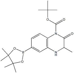 tert-butyl 3-Methyl-2-oxo-6-(4,4,5,5-tetraMethyl-1,3,2-dioxaborolan-2-yl)-3,4-dihydroquinoxaline-1(2H)-carboxylate 结构式