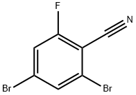 2,4-DIBROMO-6-FLUORO-BENZONITRILE 结构式