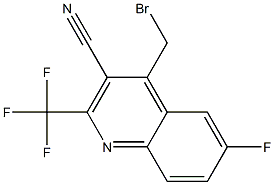 4-(broMoMethyl)-6-fluoro-2-(trifluoroMethyl)quinoline-3-carbonitrile 结构式
