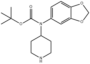 tert-butyl benzo[d][1,3]dioxol-5-yl(piperidin-4-yl)carbaMate 结构式