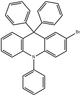 2-溴-9,9,10-三苯基-9,10-二氢吖啶 结构式