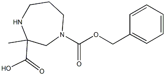 1-benzyl 3-Methyl 1,4-diazepane-1,3-dicarboxylate 结构式