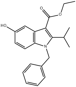 ethyl 1-benzyl-5-hydroxy-2-isopropyl-1H-indole-3-carboxylate 结构式