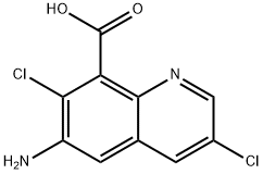3,7-Dichloro-6-aMinoquinoline-8-carboxylic Acid 结构式