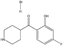 (4-Fluoro-2-hydroxyphenyl)-4-piperidinyl-Methanone HydrobroMide 结构式