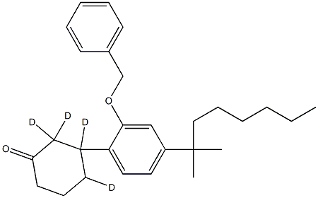 3-[4-(1,1-DiMethylheptyl)-2-(phenylMethoxy)phenyl]cyclohexanone-d4 结构式