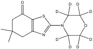 5,5-DiMethyl-2-(Morpholin-4-yl-d8)-5,6-dihydro-1,3-benzothiazol-7(4H)-one 结构式