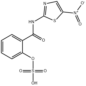 2-Sulfooxy-N-(5-nitro-2-thiazolyl)benzaMide 结构式