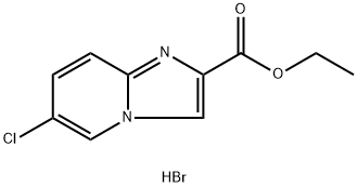 6-氯咪唑并[1,2-A]吡啶-2-羧酸乙酯氢溴酸乙酯 结构式