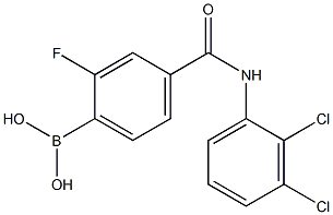 4-(2,3-二氯苯基氨基甲酰)-2-氟苯硼酸,97% 结构式