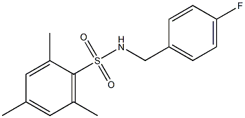 N-(4-氟苄基)-2,4,6-三甲基苯磺酰胺 结构式