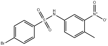 4-溴-N-(4-甲基-3-硝基苯)苯磺酰胺 结构式