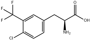 4-氯-3-(三氟甲基)-DL-苯丙酸胺 结构式
