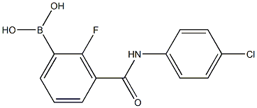 3-(4-氯苯氨基甲酰)-2-氟苯硼酸,97% 结构式