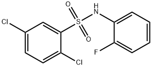 2,5-二氯-N-(2-氟苯)苯磺酰胺 结构式