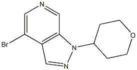 4-BroMo-1-(tetrahydro-pyran-4-yl)-1H-pyrazolo[3,4-c]pyridine 结构式