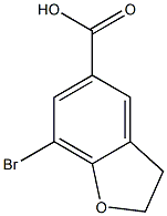 7-broMo-2,3-dihydrobenzofuran-5-carboxylic acid 结构式