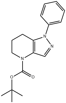 1-Phenyl-1,5,6,7-tetrahydro-pyrazolo[4,3-b]pyridine-4-carboxylic acid tert-butyl ester 结构式