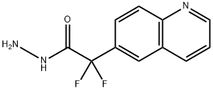 Difluoro-quinolin-6-yl-acetic acid hydrazide 结构式