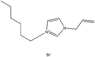 1-烯丙基-3-己基咪唑溴盐 结构式