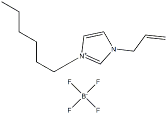 1-烯丙基-3-己基咪唑四氟硼酸盐 结构式