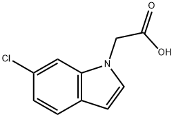 (6-CHLORO-INDOL-1-YL)-ACETIC ACID 结构式