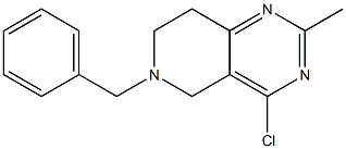 6-苄基-4-氯-2-甲基-5,6,7,8-四氢吡啶并[4,3-D]嘧啶 结构式