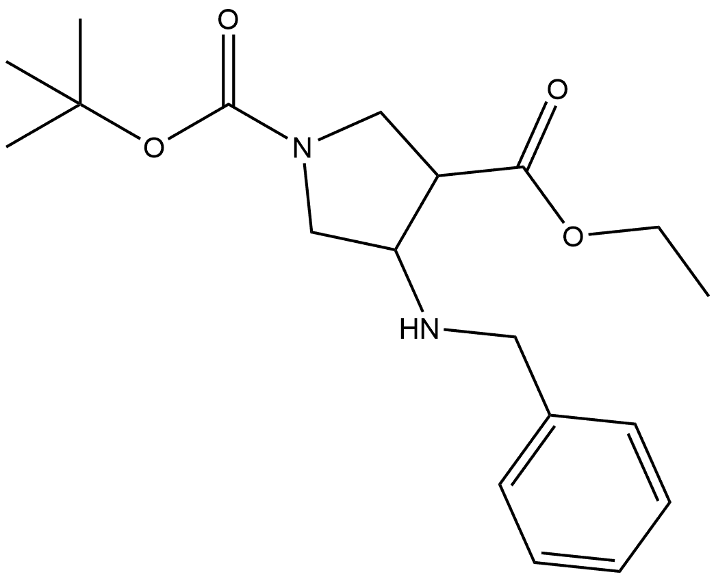 1-tert-butyl 3-ethyl 4-(benzylaMino)-1H-pyrrole-1,3(2H,5H)-dicarboxylate 结构式