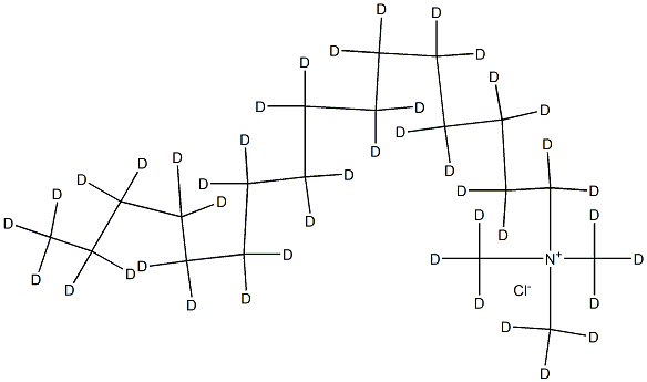 n-HexadecyltriMethylaMMoniuM-d42 Chloride 结构式