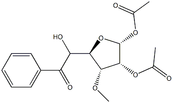 3-O-甲基-ALPHA-D-呋喃核糖 1,2-二乙酸酯 5-苯甲酸酯 结构式