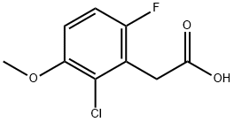 2-氯-6-氟-3-甲氧基苯乙酸 结构式